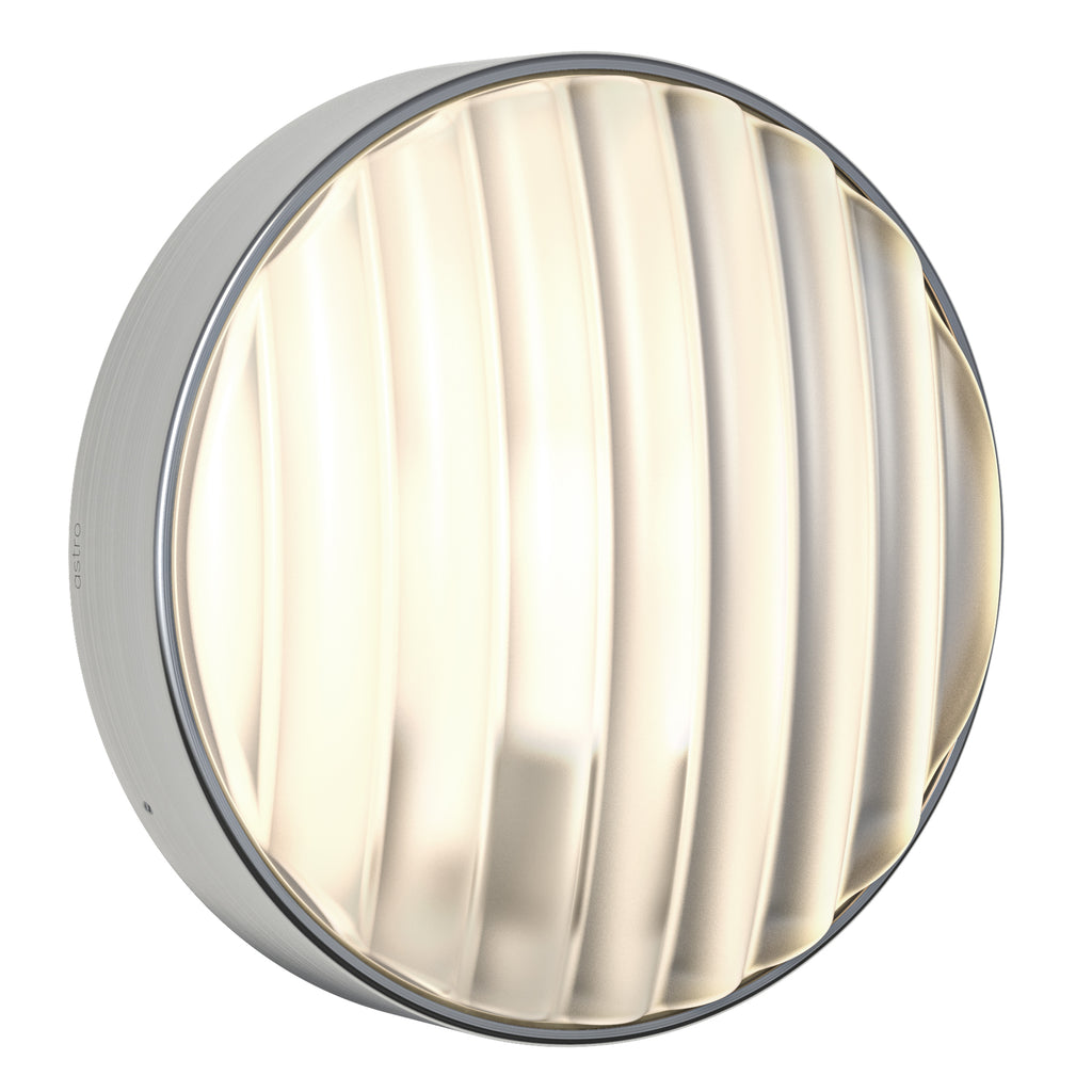 Astro Montreal 300 Round Outdoor Wall Light in Brushed Stainless Steel