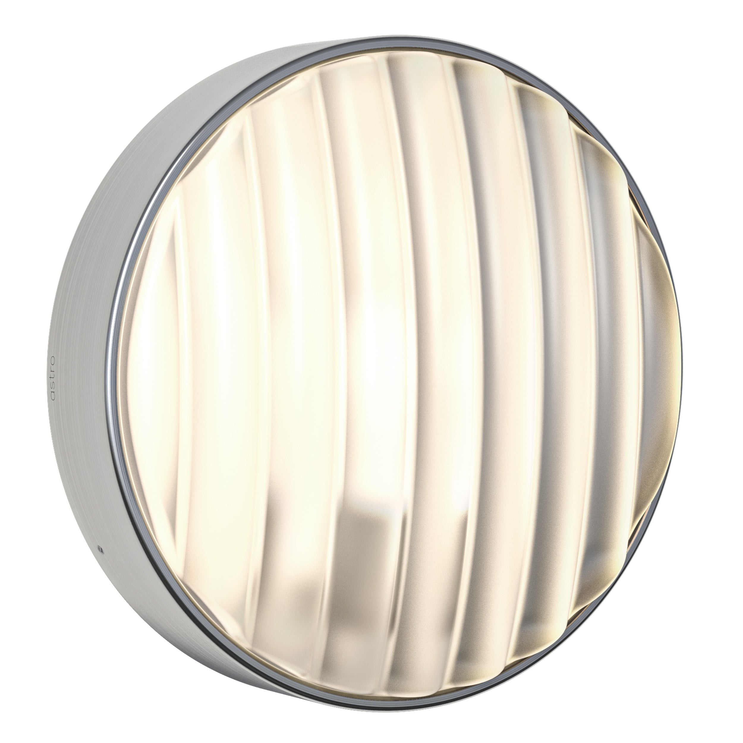 Astro Montreal 300 Round Outdoor Wall Light in Brushed Stainless Steel