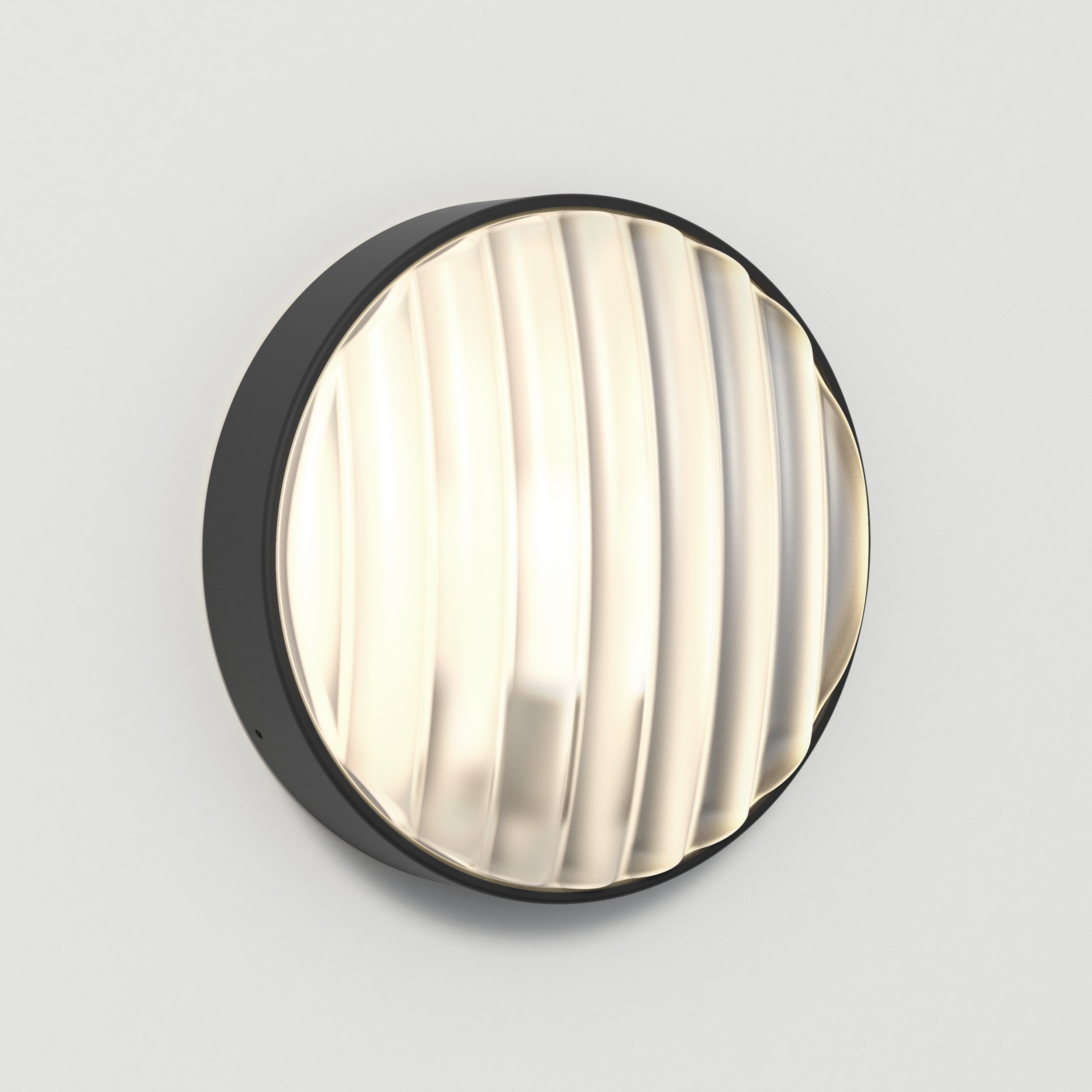 Astro Montreal 300 Round Outdoor Wall Light in Textured Black