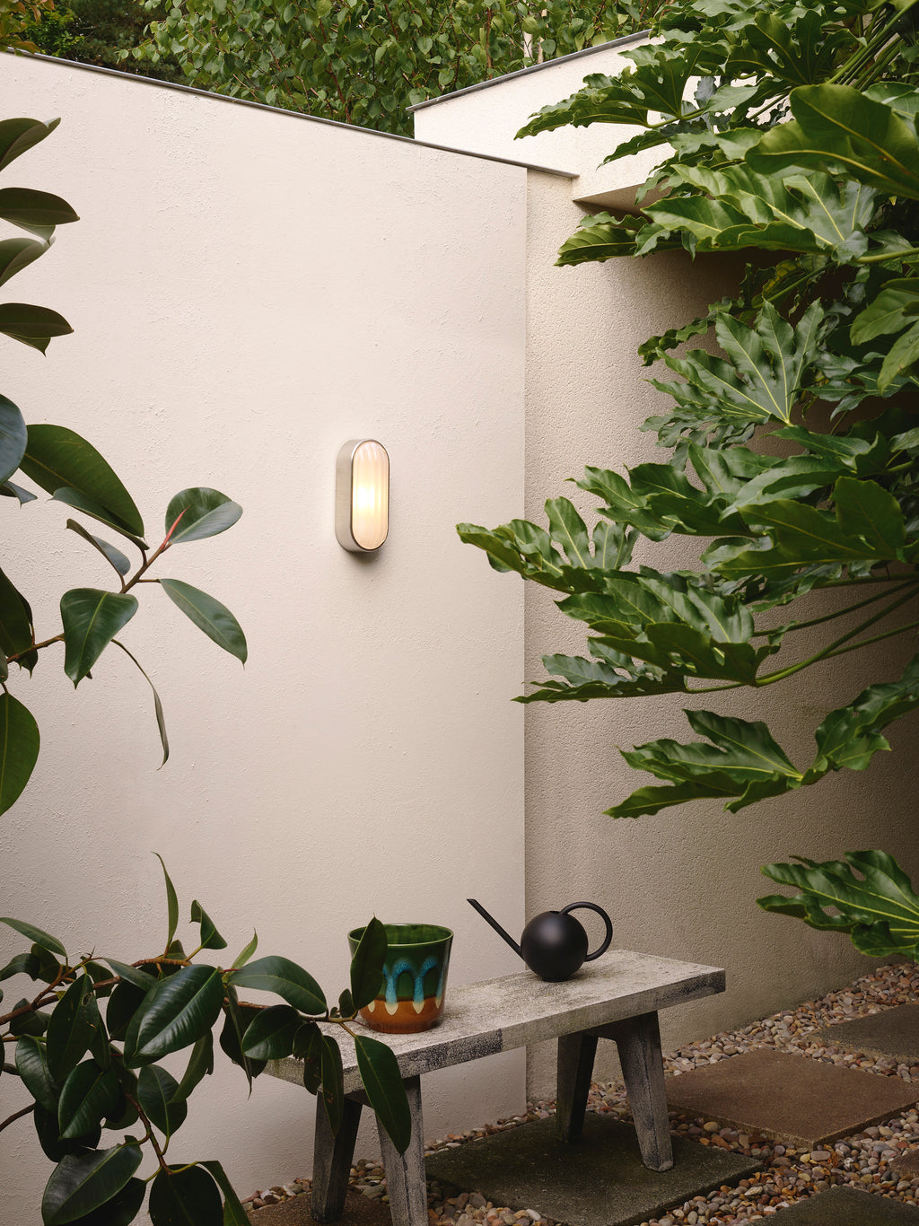 Astro Montreal Oval Outdoor Wall Light in Brushed Stainless Steel