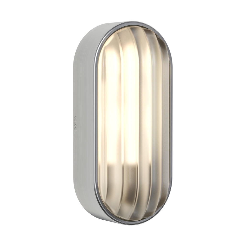 Astro Montreal Oval Outdoor Wall Light in Brushed Stainless Steel