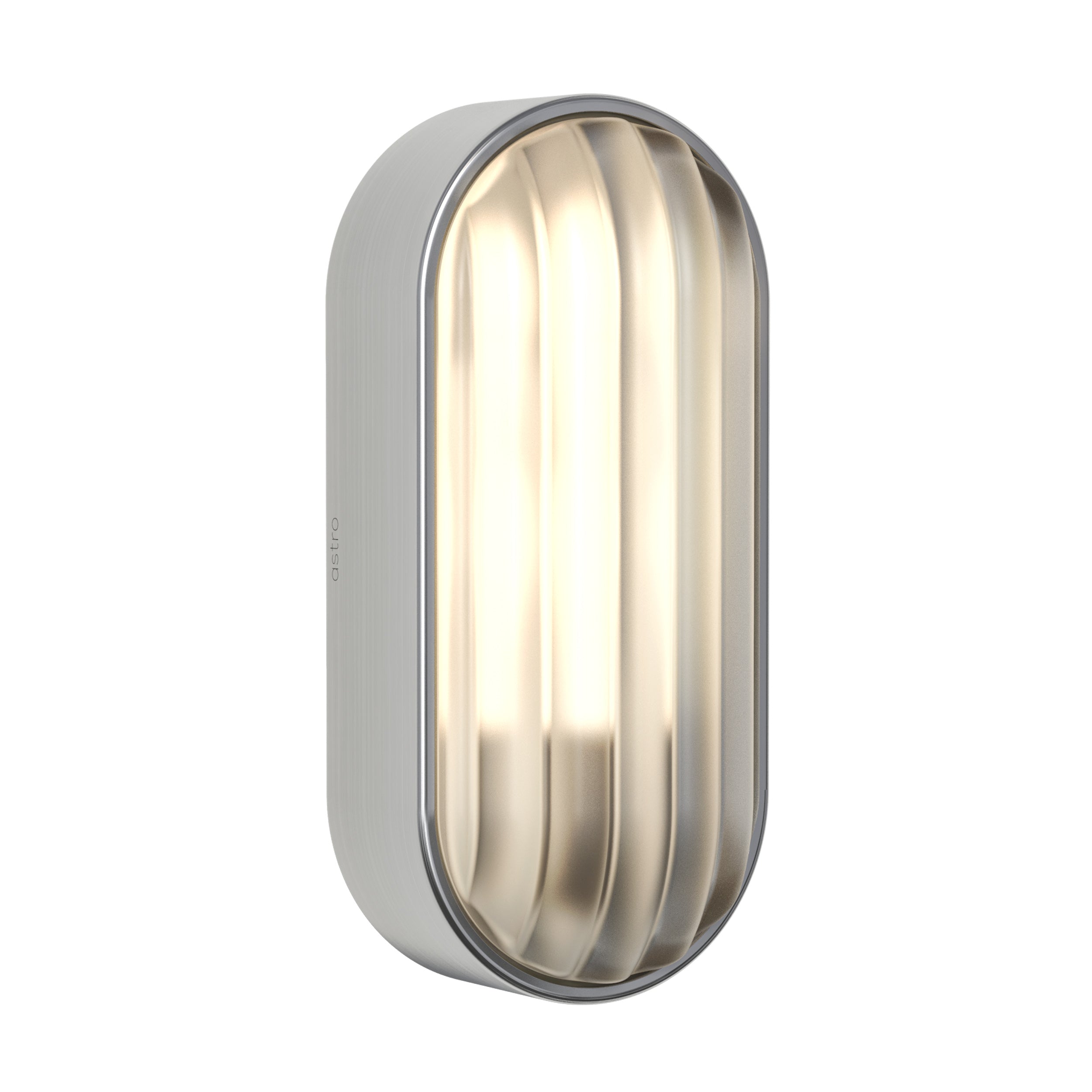 Astro Montreal Oval Outdoor Wall Light in Brushed Stainless Steel