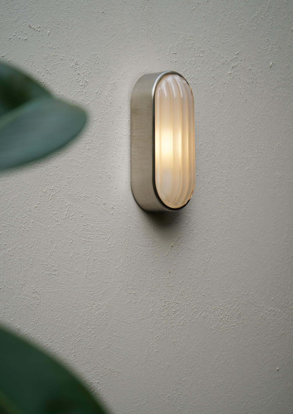 Astro Montreal Oval Outdoor Wall Light in Brushed Stainless Steel
