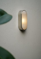 Astro Montreal Oval Outdoor Wall Light in Brushed Stainless Steel