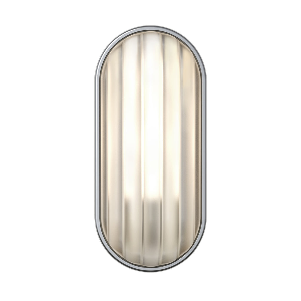 Astro Montreal Oval Outdoor Wall Light in Brushed Stainless Steel