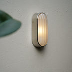Astro Montreal Oval Outdoor Wall Light in Brushed Stainless Steel