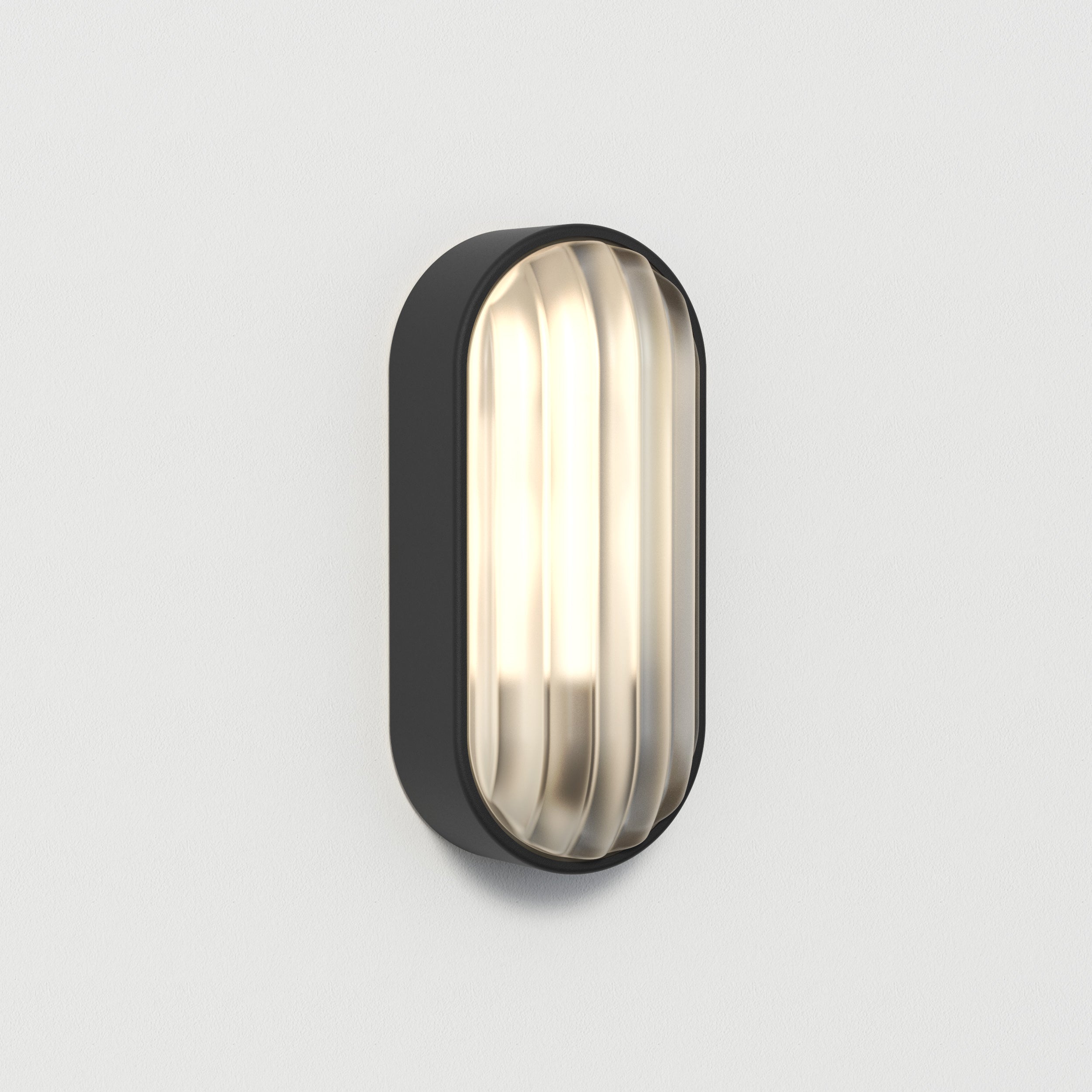Astro Montreal Oval Outdoor Wall Light in Textured Black
