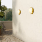 Astro Montreal Round 300 Coastal Wall Light in Brushed Brass