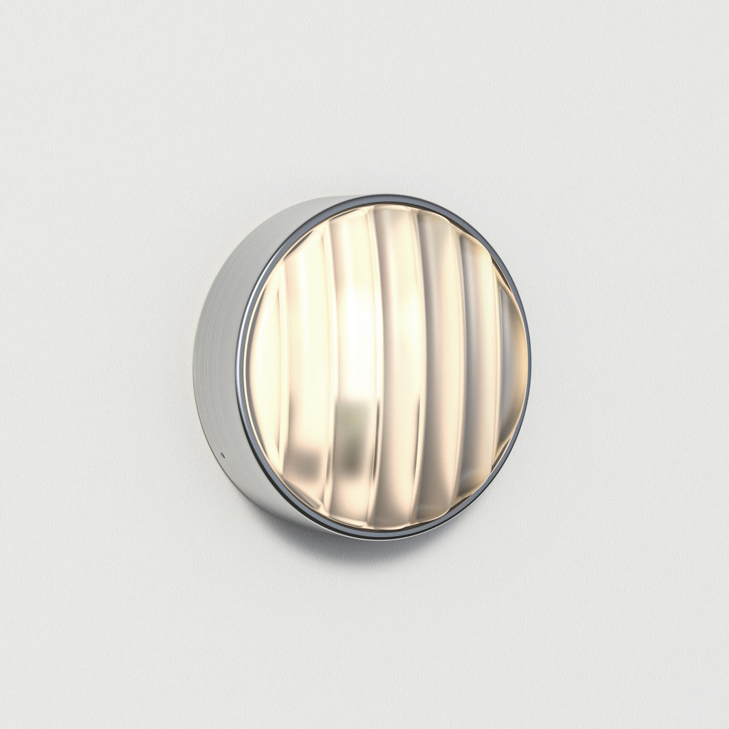 Astro Montreal Round Outdoor Wall Light in Brushed Stainless Steel
