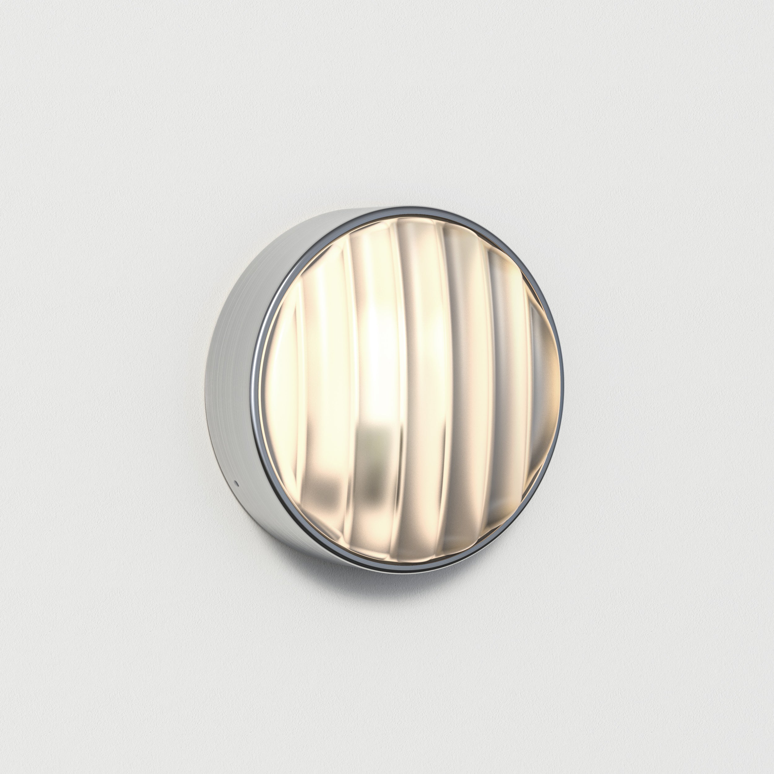 Astro Montreal Round Outdoor Wall Light in Brushed Stainless Steel