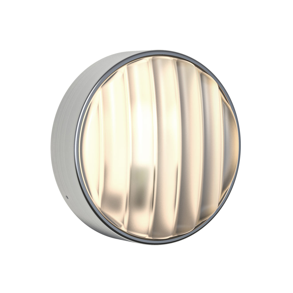 Astro Montreal Round Outdoor Wall Light in Brushed Stainless Steel