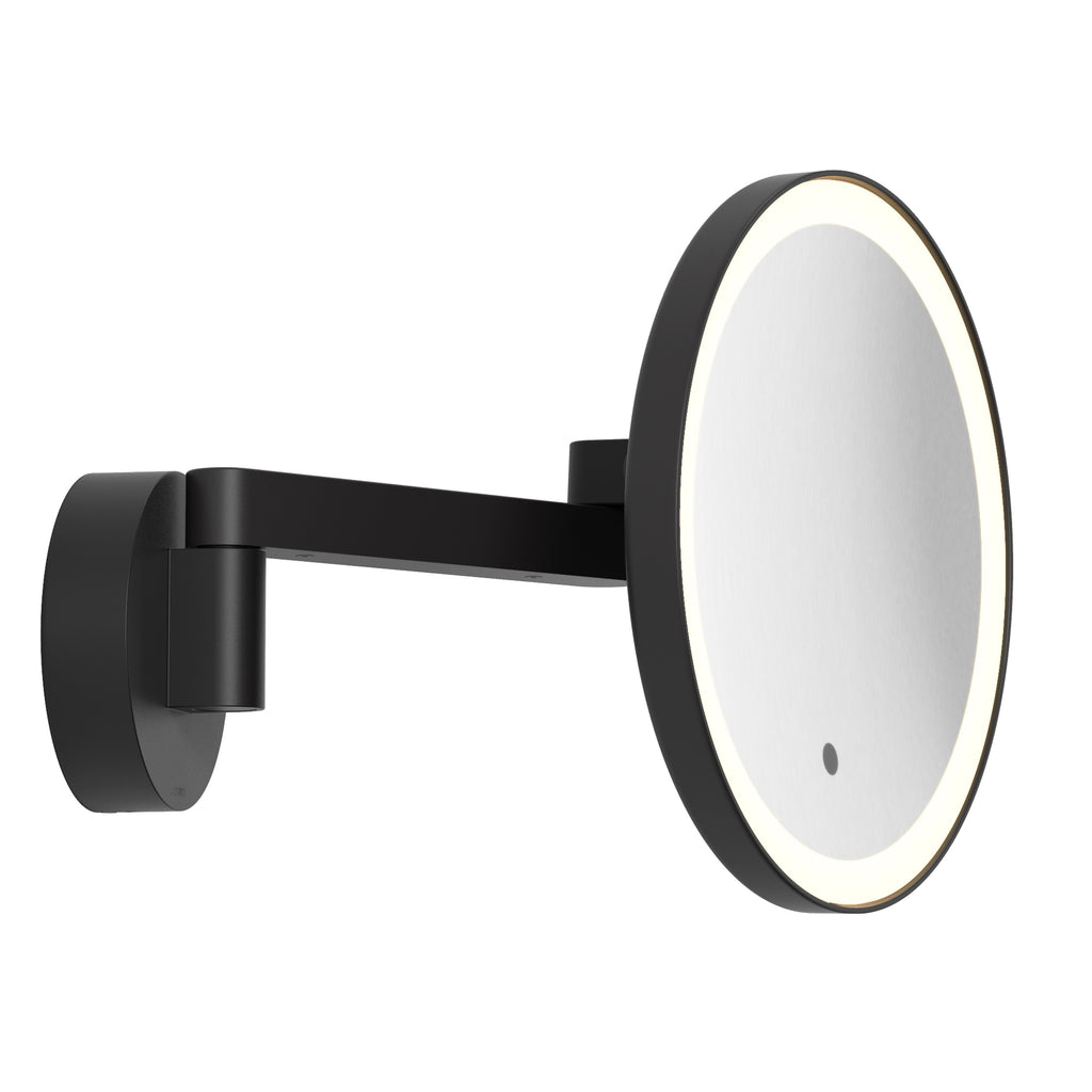 Astro Nagoya Bathroom Magnifying Mirror in Matt Black