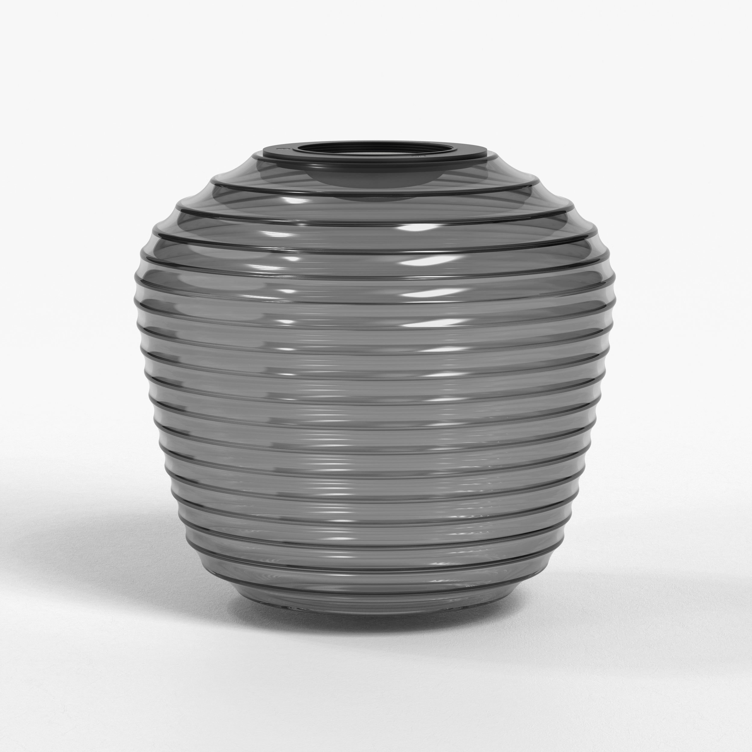 Astro Nara Taper Ribbed Glass Shade in Smoke