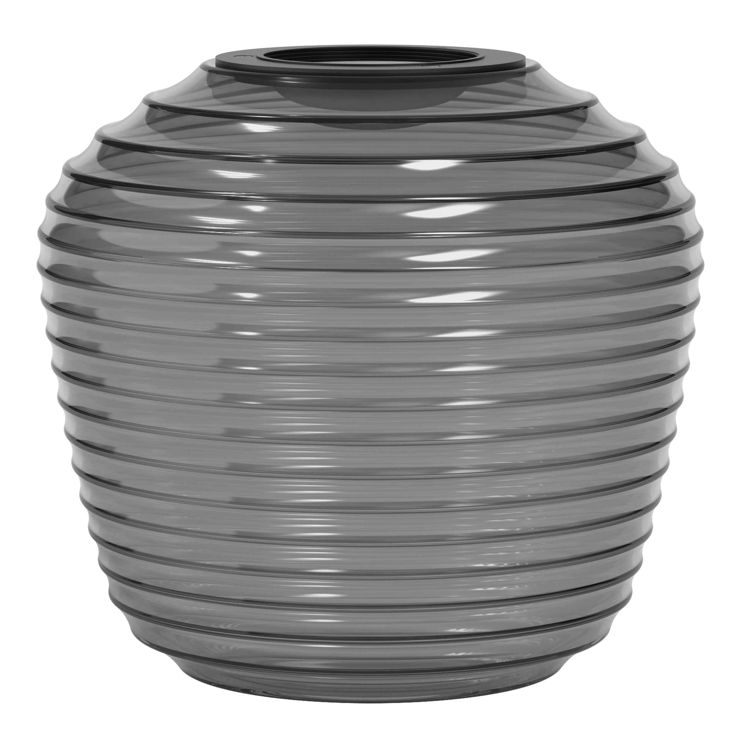 Astro Nara Taper Ribbed Glass Shade in Smoke