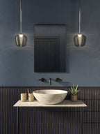 Astro Nara Taper Ribbed Glass Shade in Smoke