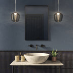 Astro Nara Taper Ribbed Glass Shade in Smoke