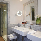 Astro Niimi Round LED Bathroom Magnifying Mirror in Polished Chrome