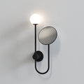 Astro Orb Bathroom Magnifying Mirror in Matt Black