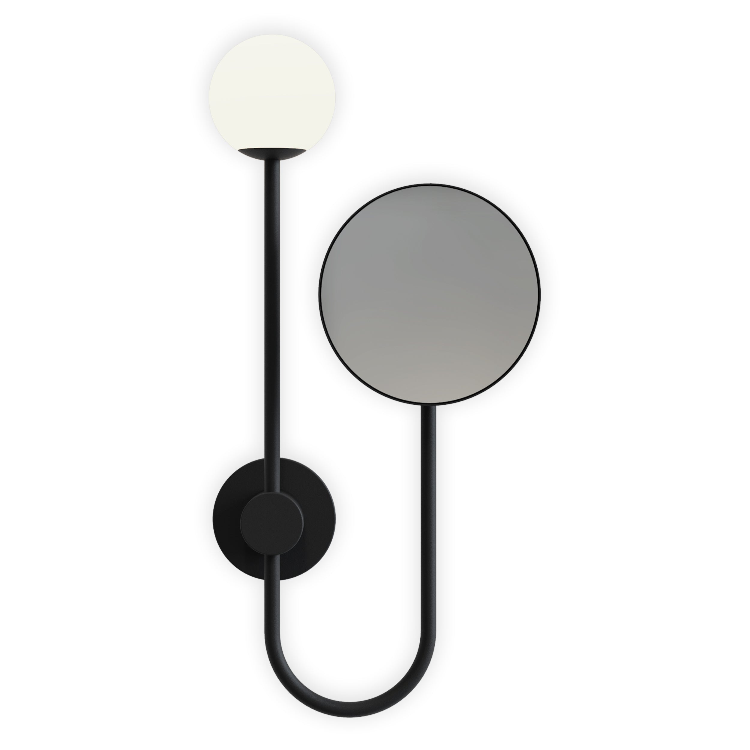 Astro Orb Bathroom Magnifying Mirror in Matt Black