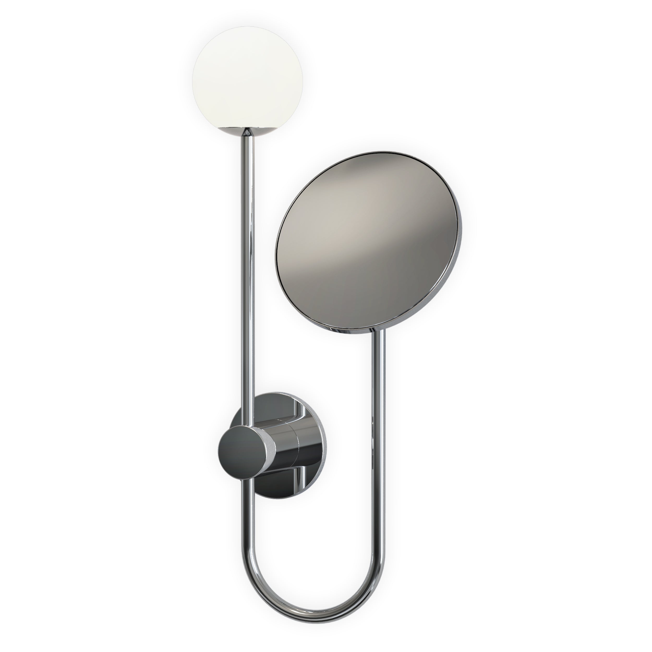 Astro Orb Bathroom Magnifying Mirror in Polished Chrome