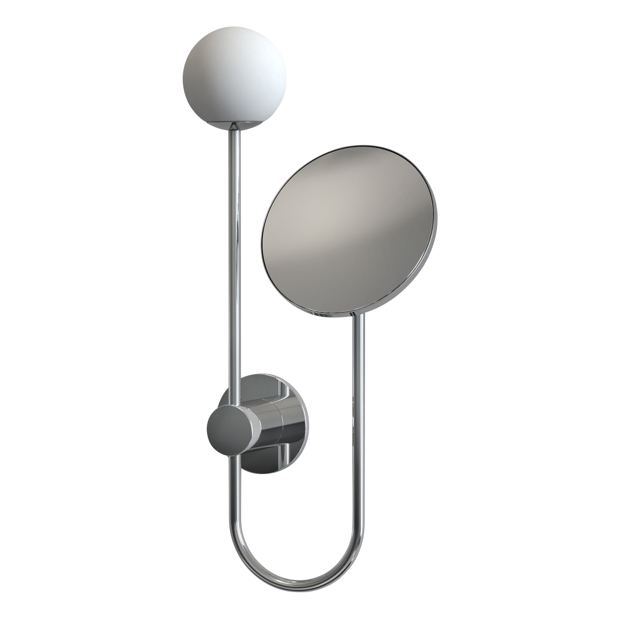 Astro Orb Bathroom Magnifying Mirror in Polished Chrome