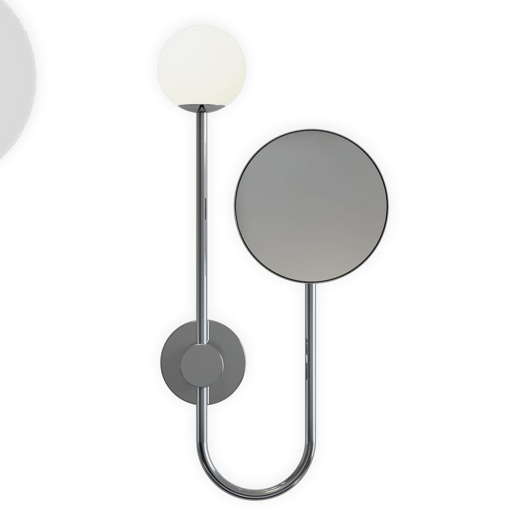 Astro Orb Bathroom Magnifying Mirror in Polished Chrome