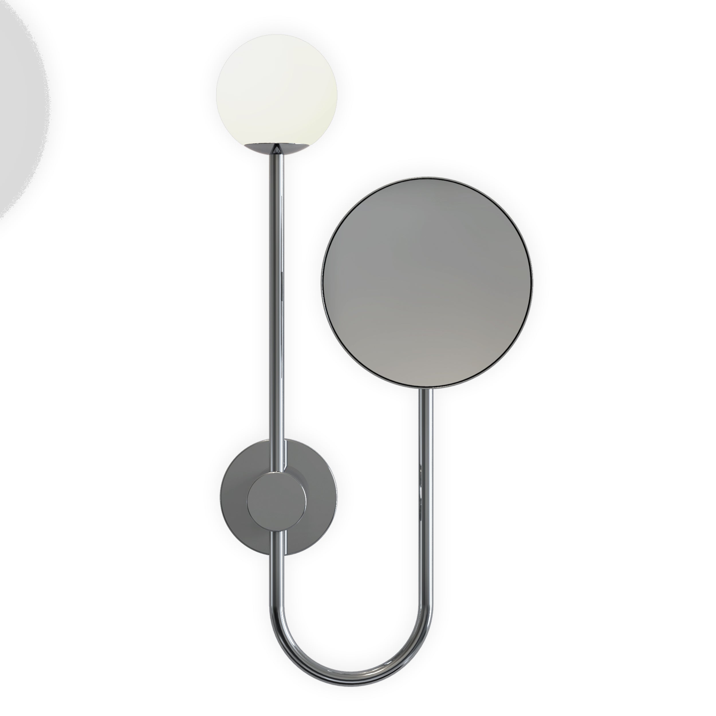 Astro Orb Bathroom Magnifying Mirror in Polished Chrome