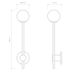 Astro Orb Single Bathroom Wall Light in Matt Black