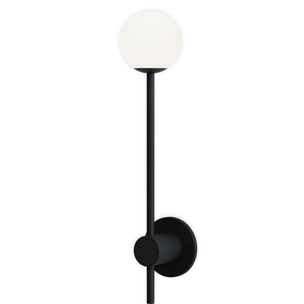 Astro Orb Single Bathroom Wall Light in Matt Black