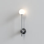 Astro Orb Single Bathroom Wall Light in Polished Chrome