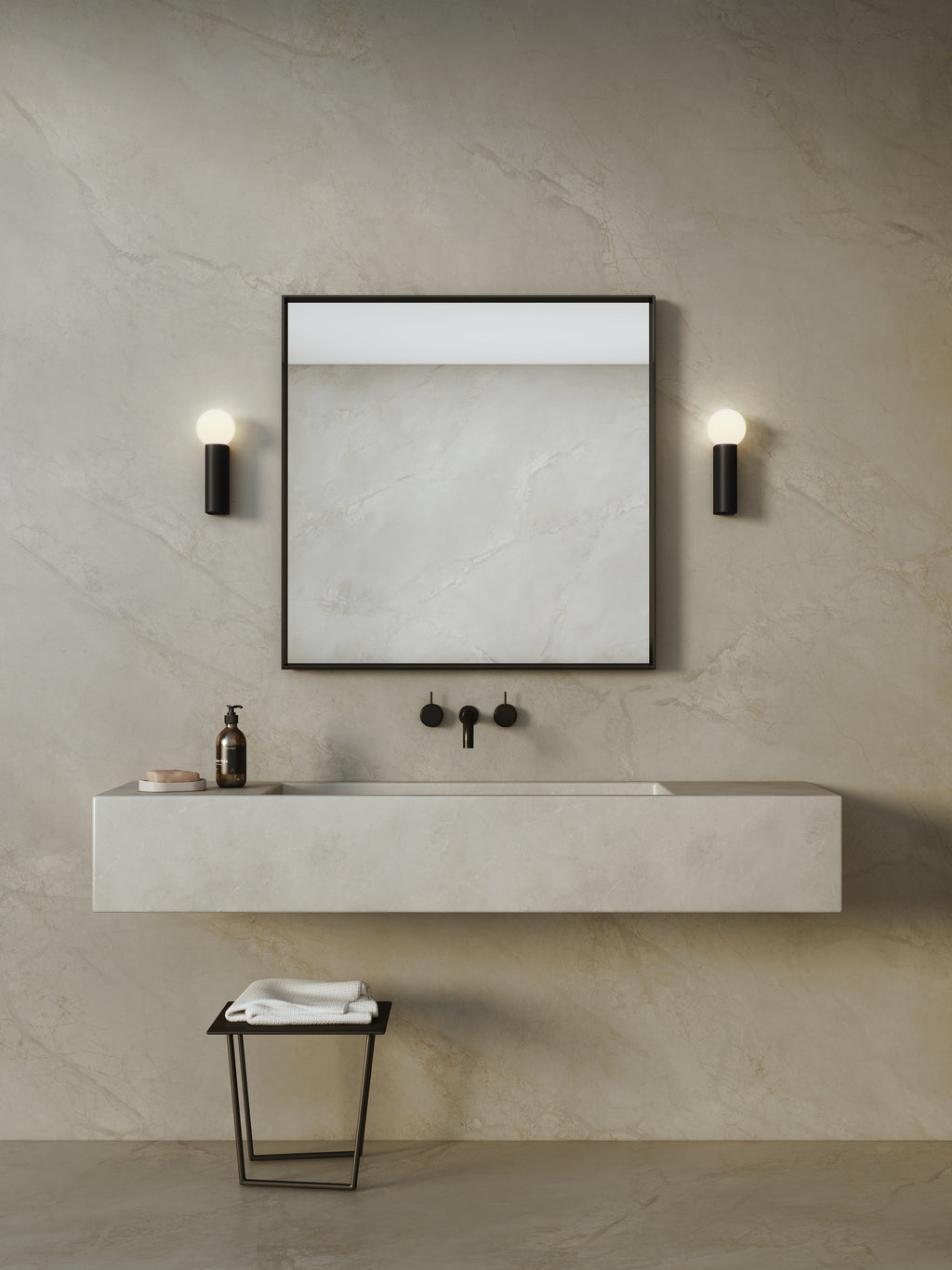 Astro Ortona Bathroom Wall Light in Matt Black
