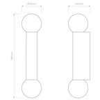 Astro Ortona Twin Bathroom Wall Light in Polished Chrome