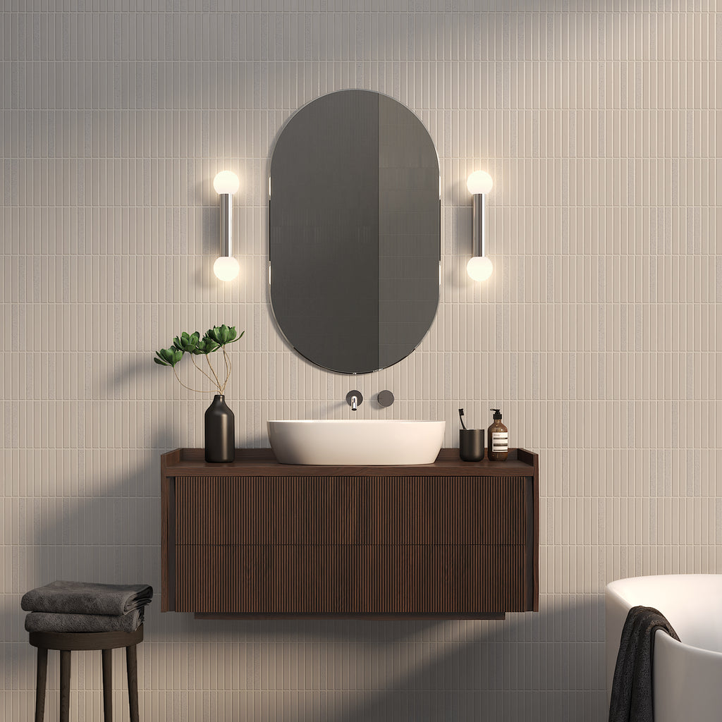 Astro Ortona Twin Bathroom Wall Light in Polished Chrome