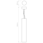 Astro Osca 400 Round Pendant Light in Plaster