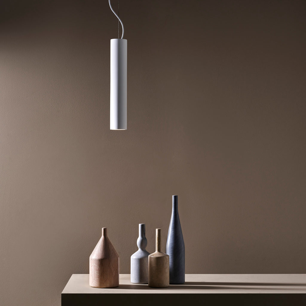 Astro Osca 400 Round Pendant Light in Plaster