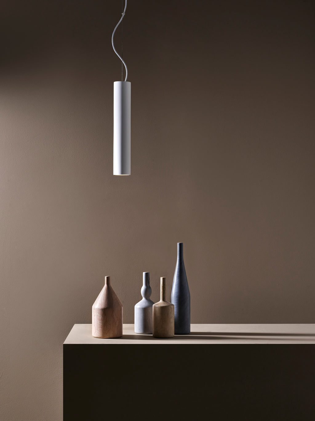 Astro Osca 400 Round Pendant Light in Plaster