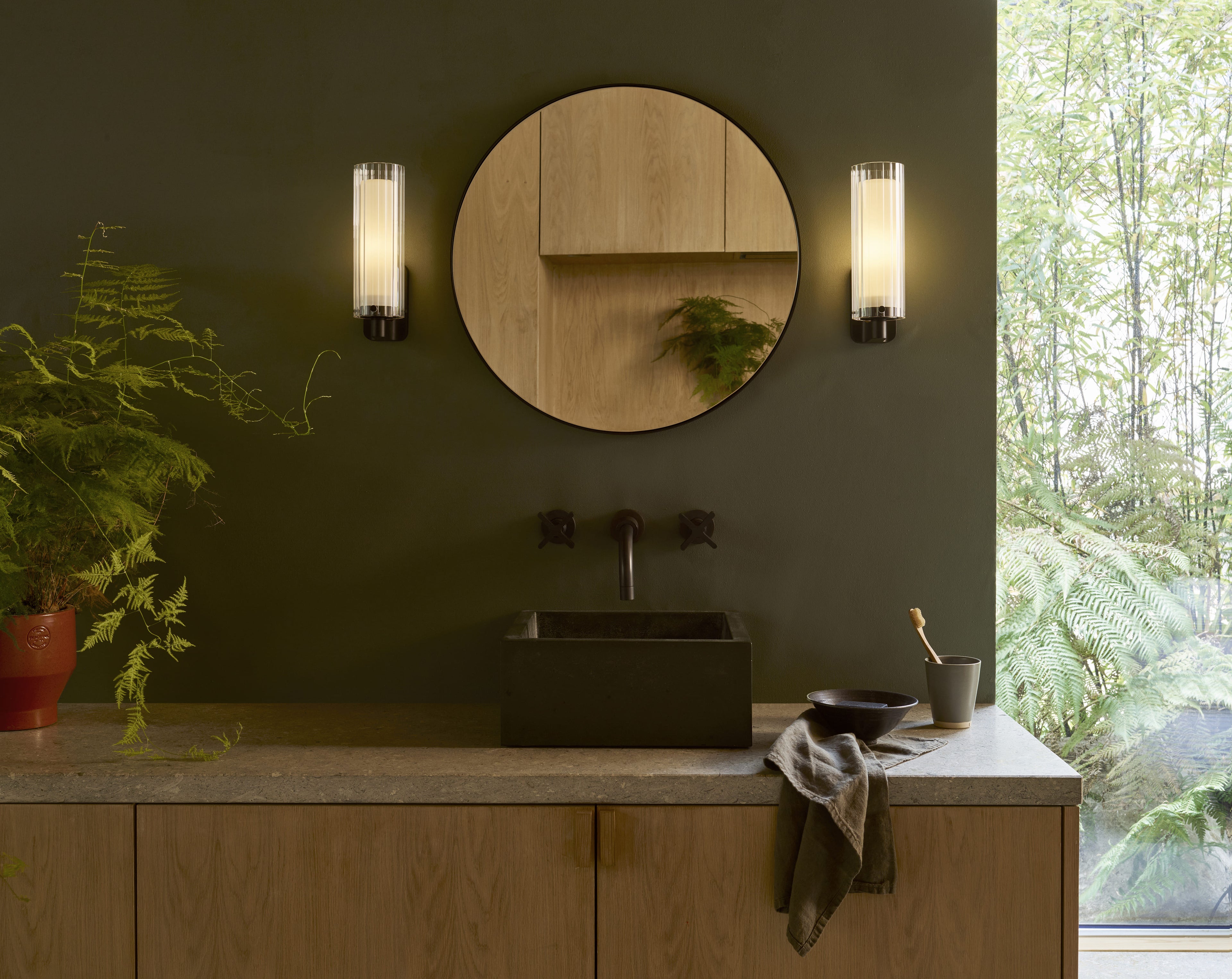 Astro Ottavino Bathroom Wall Light in Matt Black