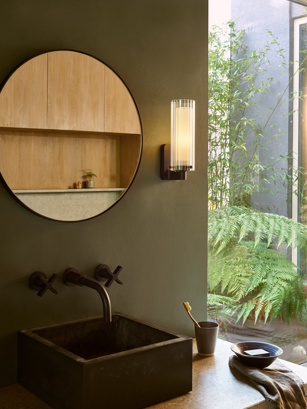 Astro Ottavino Bathroom Wall Light in Matt Black