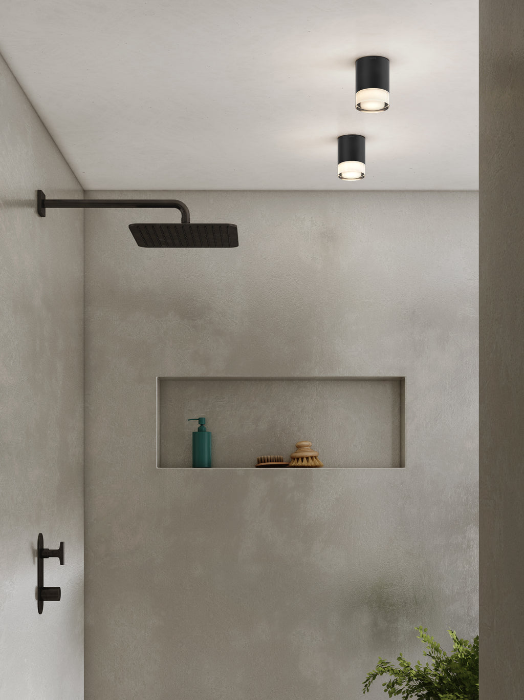 Astro Ottawa Bathroom Downlight in Matt Black IP65
