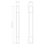 Astro Palermo 600 Bathroom Wall Light in Matt Black