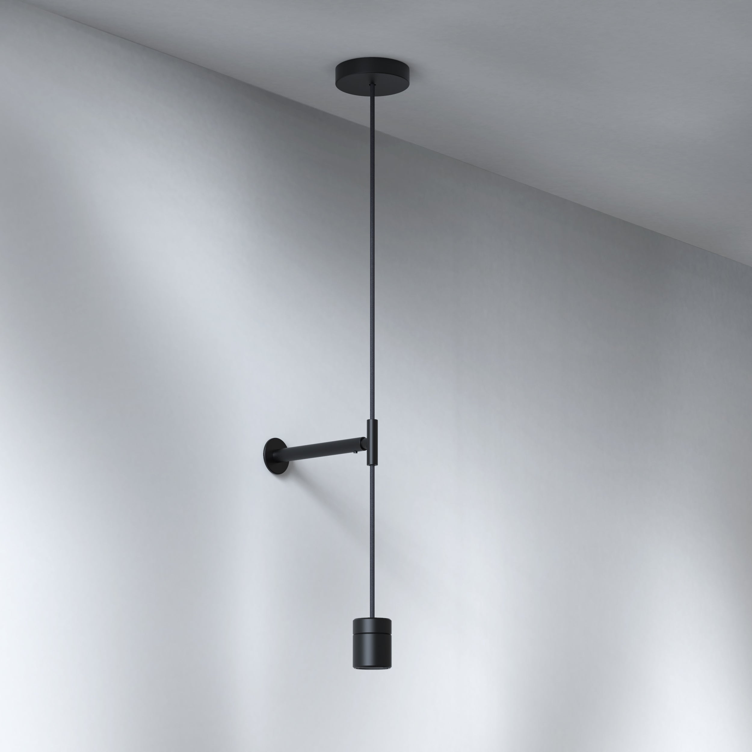 Astro Pendant Suspension Kit 3 in Matt Black