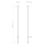 Astro Pendant Suspension Kit 3 in Matt Black
