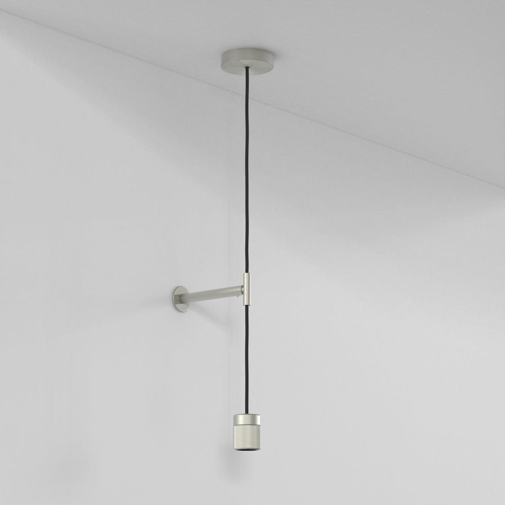 Astro Pendant Suspension Kit 3 Knurled in Matt Nickel
