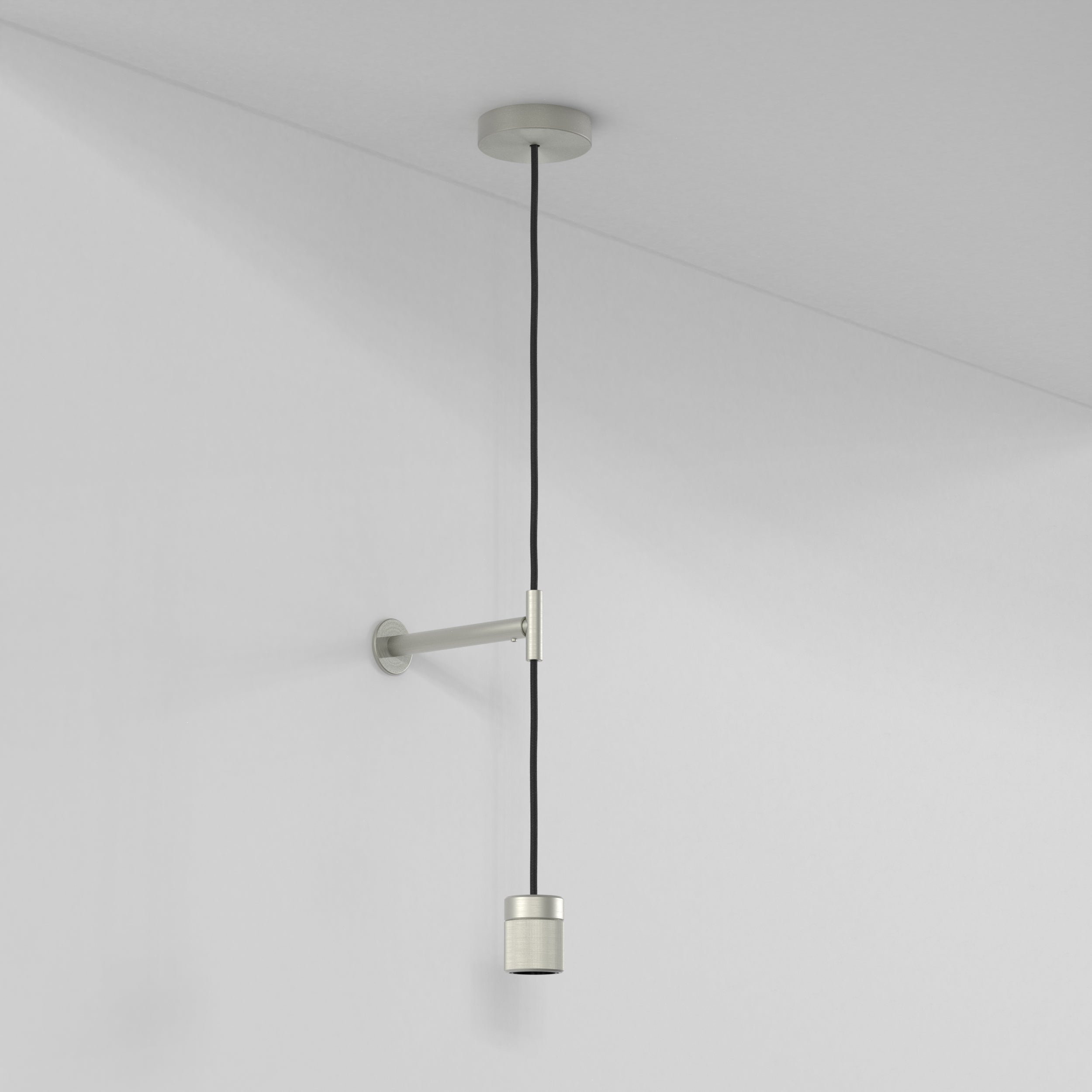 Astro Pendant Suspension Kit 3 Knurled in Matt Nickel