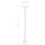 Astro Pendant Suspension Kit 4 in Matt Black