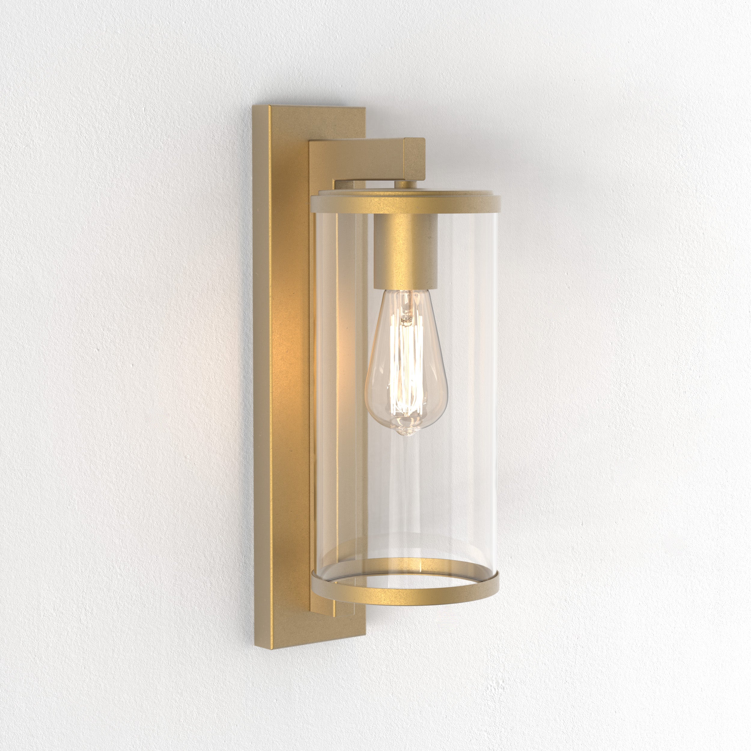 Astro Pimlico 400 Outdoor Porch Wall Light in Antique Brass