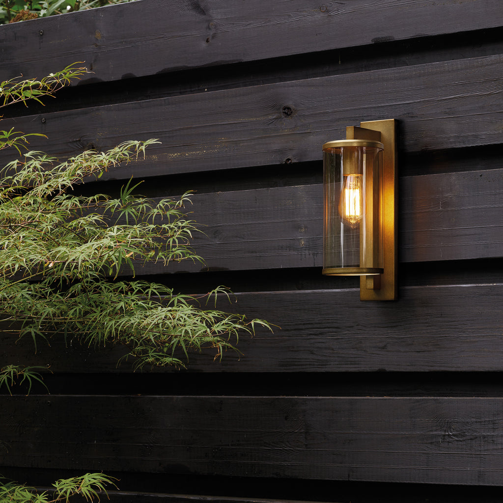 Astro Pimlico 400 Outdoor Porch Wall Light in Antique Brass