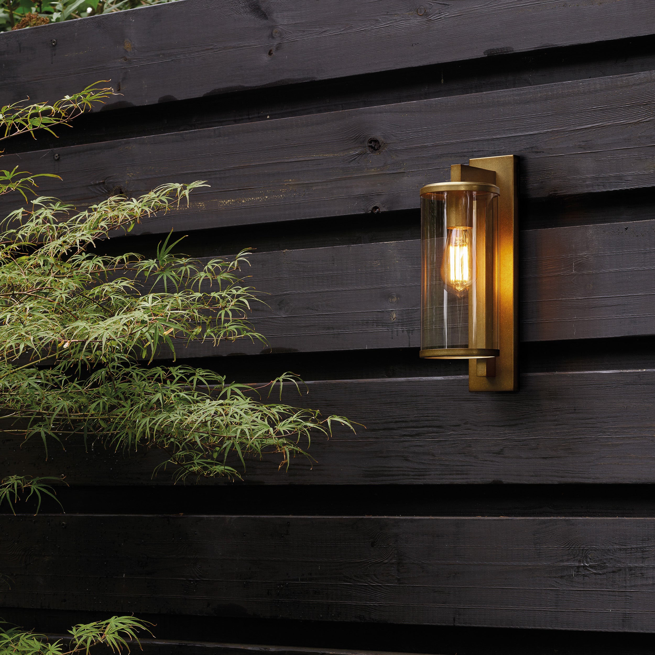 Astro Pimlico 400 Outdoor Porch Wall Light in Antique Brass