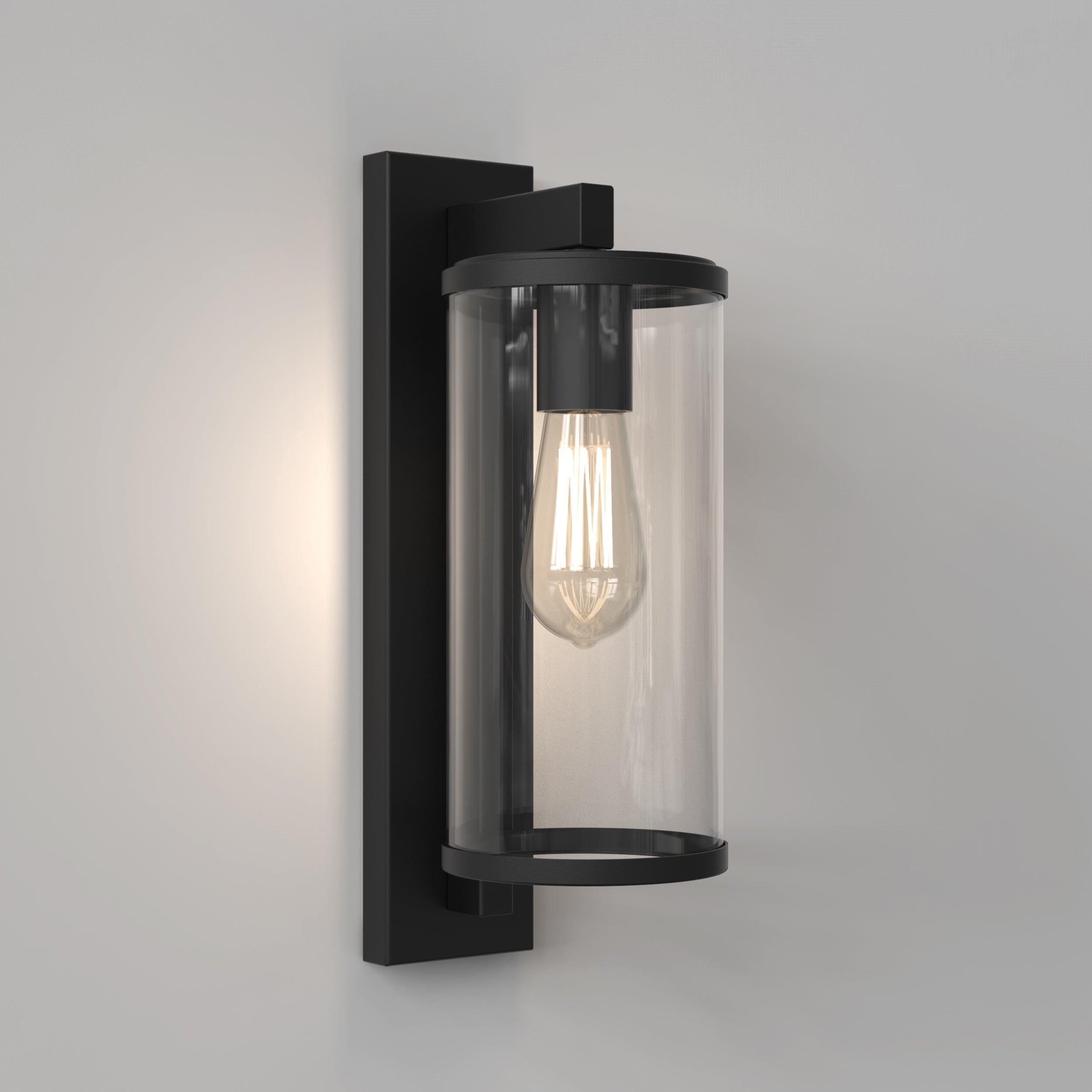 Astro Pimlico 400 Outdoor Porch Wall Light in Textured Black