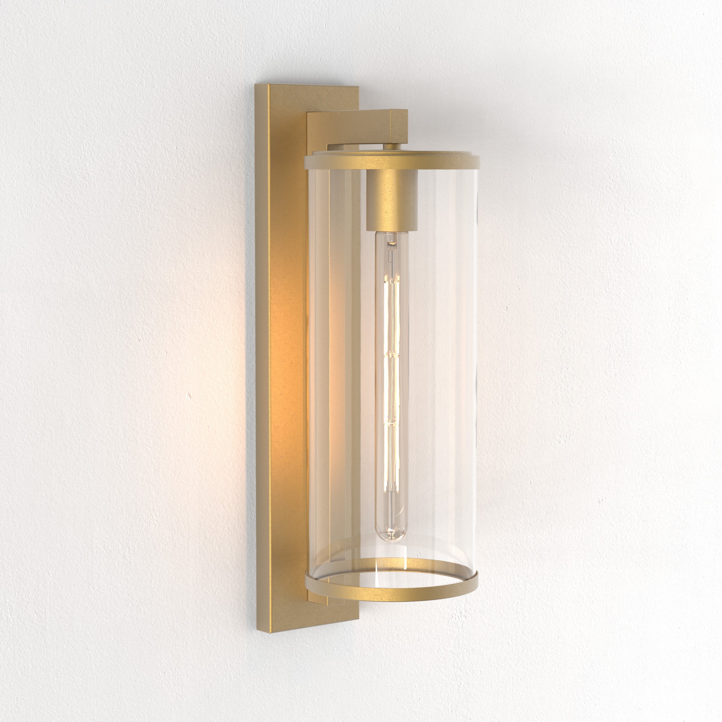 Astro Pimlico 500 Outdoor Porch Wall Light in Antique Brass